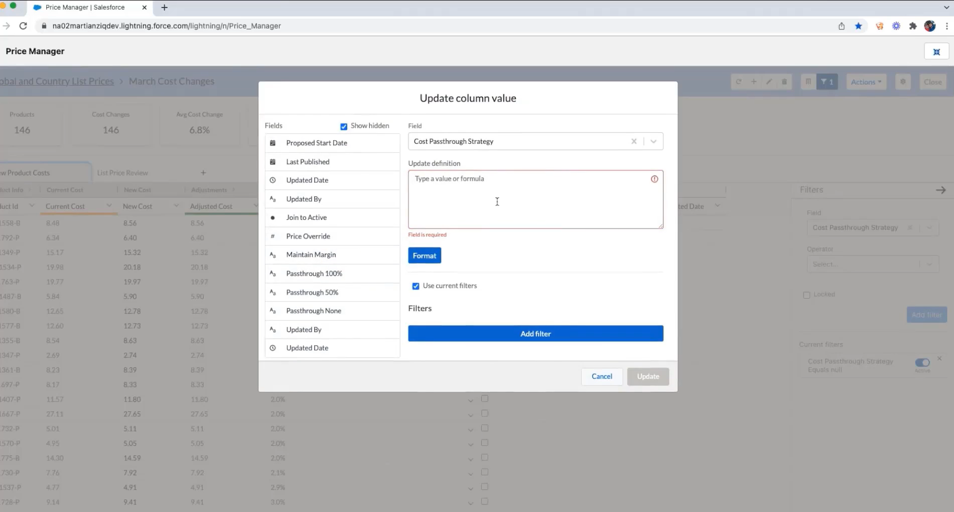 Zilliant Demo Series: Dynamically Update Prices When Costs Change