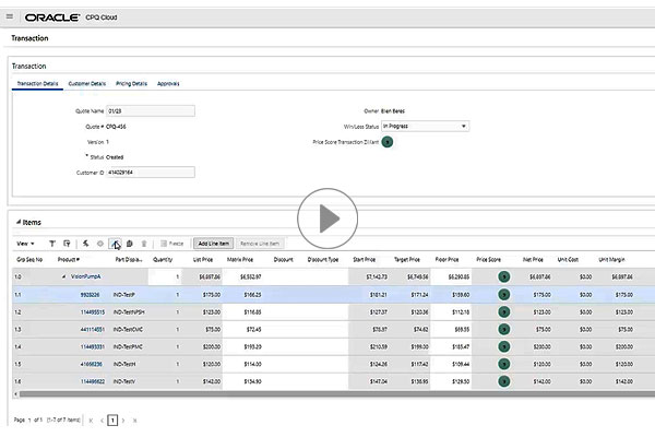 Oracle CPQ Integration